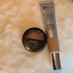 It cosmetics foundation and Laura Geller blush